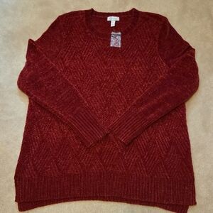 Women's Red Sweater - Crew Neck